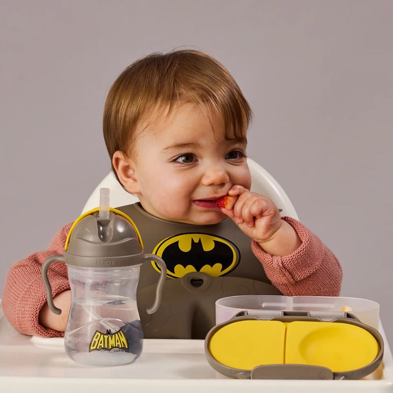 BBox Σιλικονούχα Σαλιάρα Με Τσέπη Batman