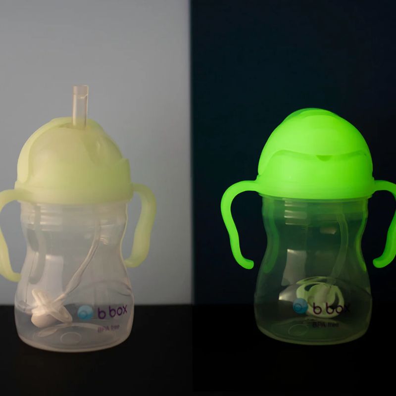 B.Box Glow in the Dark Εκπαιδευτικό Ποτηράκι Με Καλαμάκι Και Χερούλια Για 6+ Μηνών 240ml