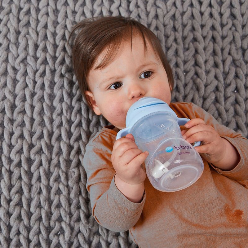 B.Box Gelato Εκπαιδευτικό Ποτηράκι Με Καλαμάκι Και Χερούλια Για 6+ Μηνών 240ml Bubblegum