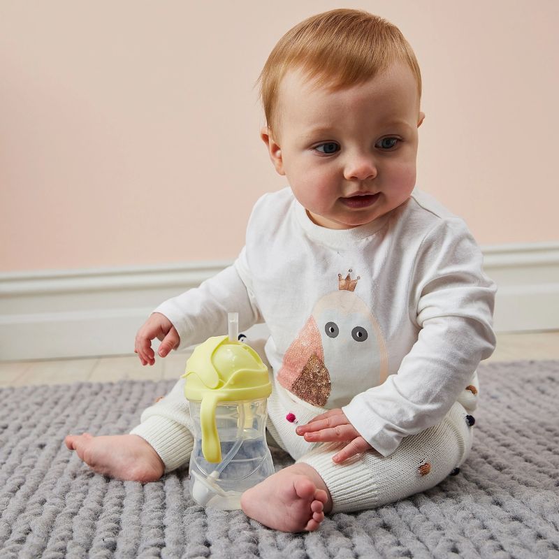 B.Box Gelato Εκπαιδευτικό Ποτηράκι Με Καλαμάκι Και Χερούλια Για 6+ Μηνών 240ml Banana Split