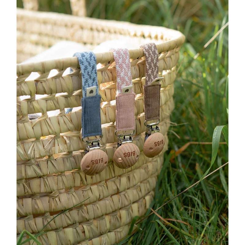 Bibs Braid Κλιπ Πιπίλας Για 0+ Μηνών Dark Oak / Vanilla