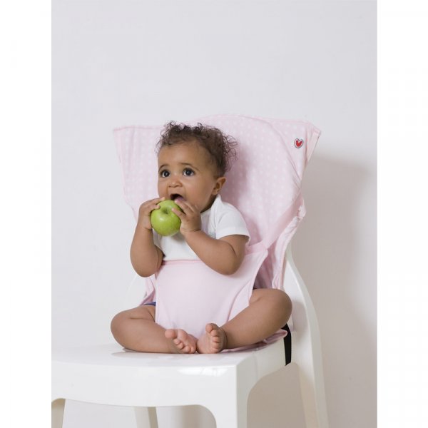Baby to Love Καρέκλα Φαγητού On the Go Pocket Chair Pink Stars