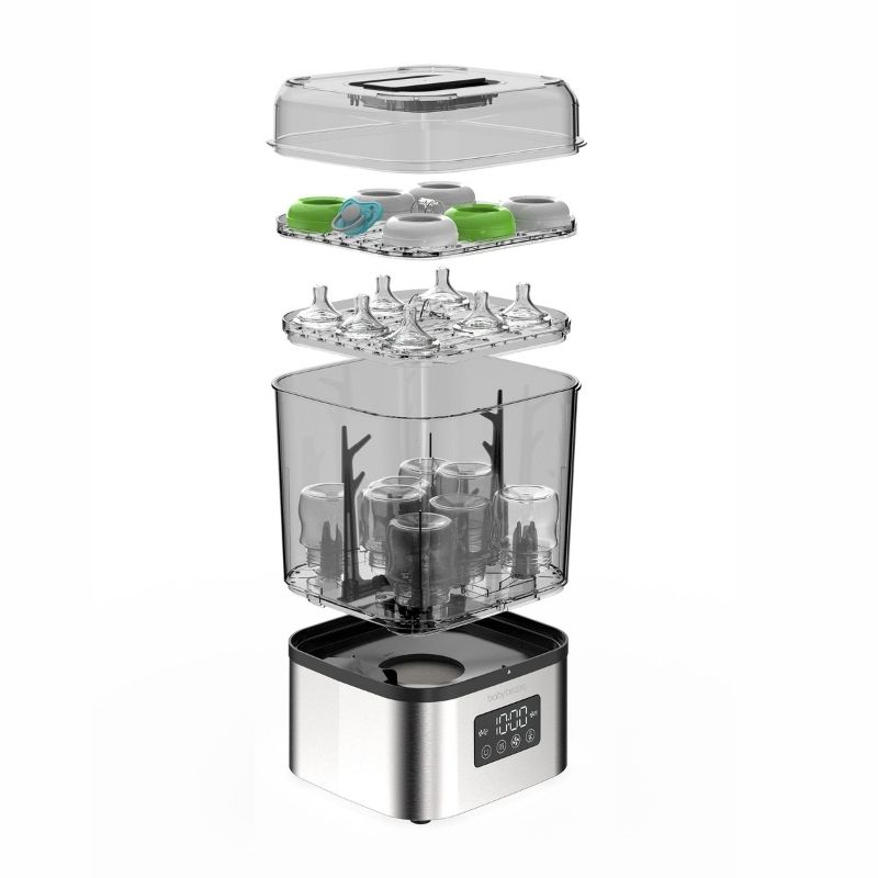 Baby Brezza Superquick Αποστειρωτής-Στεγνωτήρας Stainless Steel