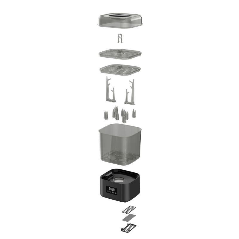 Baby Brezza Superquick Αποστειρωτής-Στεγνωτήρας Black