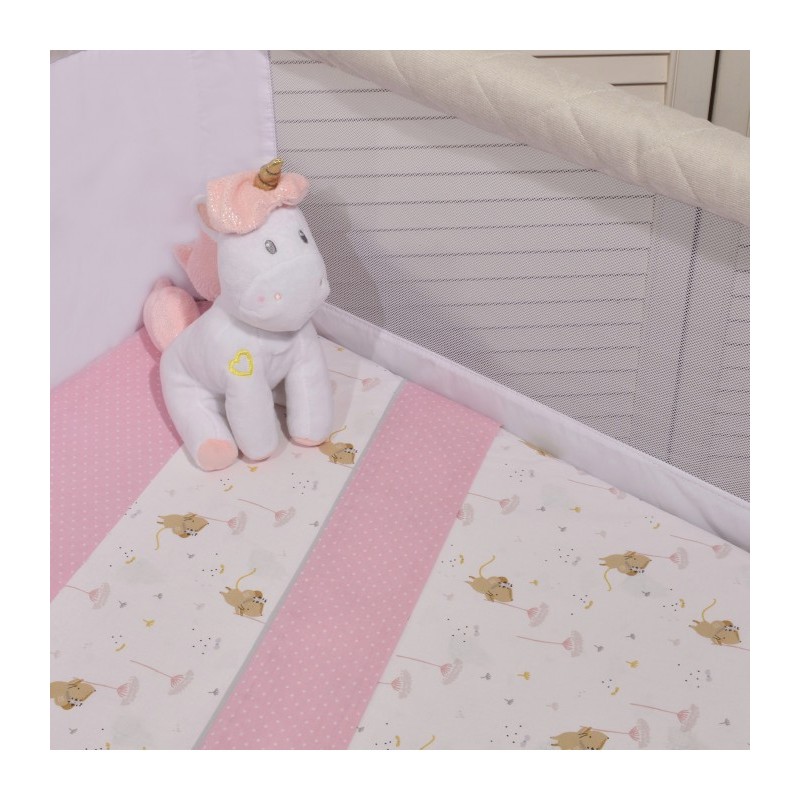 Baby Oliver Σετ Σεντόνια Λίκνου 2 τμχ Σχ. 412 Ροζ