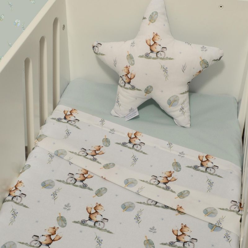 Baby Oliver Σετ Σεντόνια Λίκνου 80*100cm 2 τμχ Σχ. 423 Μέντα