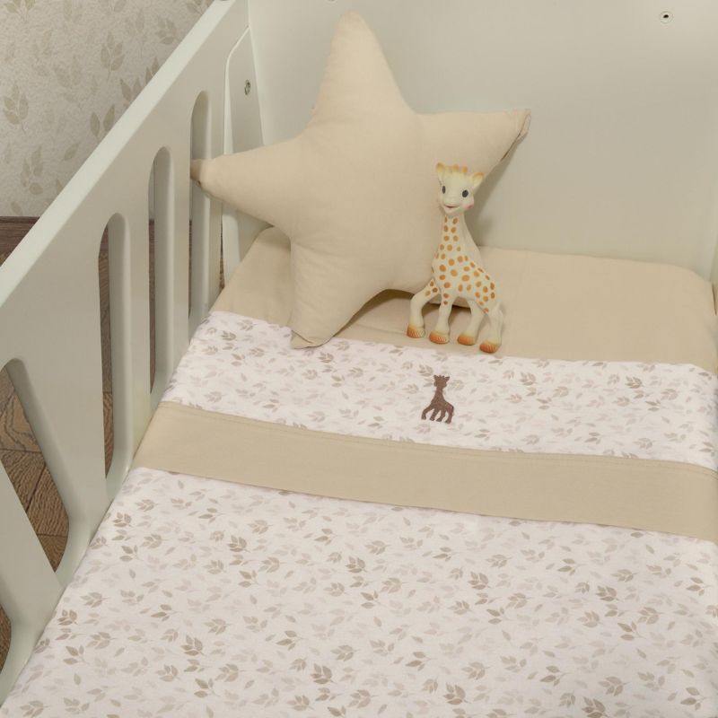 Sophie La Girafe Σετ Σεντόνια Λίκνου 80*100cm 2 τμχ Σχ. 506 Μπεζ