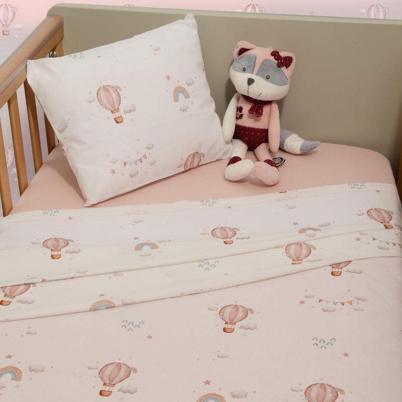 Baby Oliver Σετ Σεντόνια Κούνιας 110*170cm 2 τμχ Με Μαξιλαροθήκη 30*40cm Σχ. 422 Σάπιο Μήλο