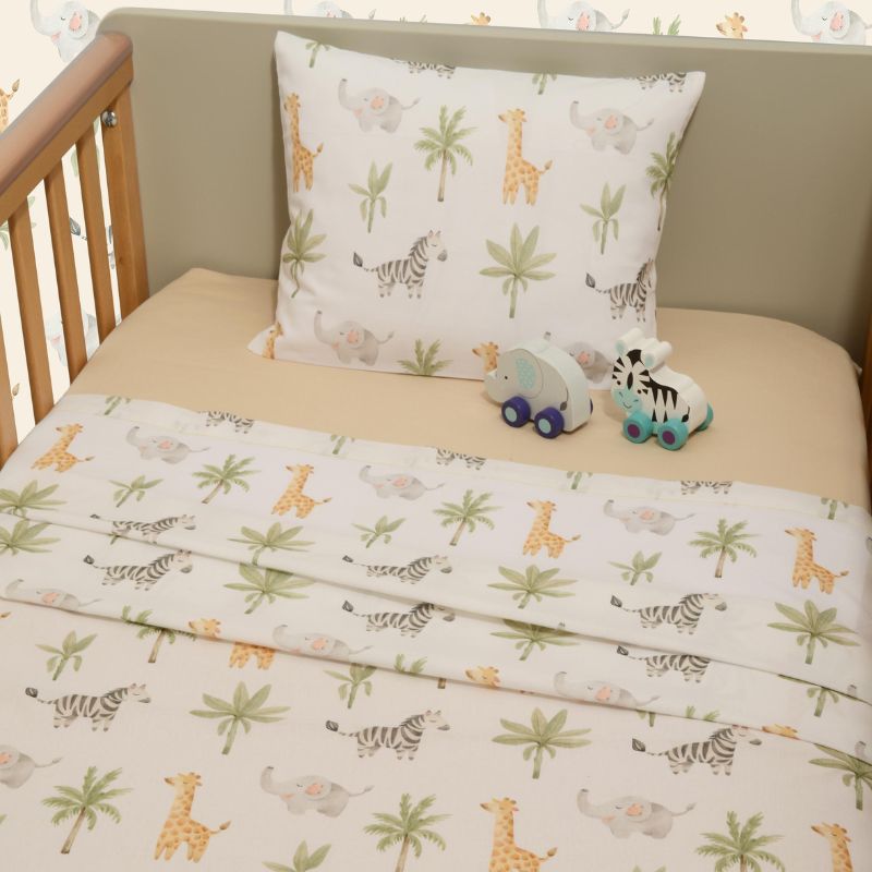 Sophie La Girafe Σετ Σεντόνια Κούνιας Με Λάστιχο 3 τμχ 70cm * 140cm Σχ. 506 Μπεζ