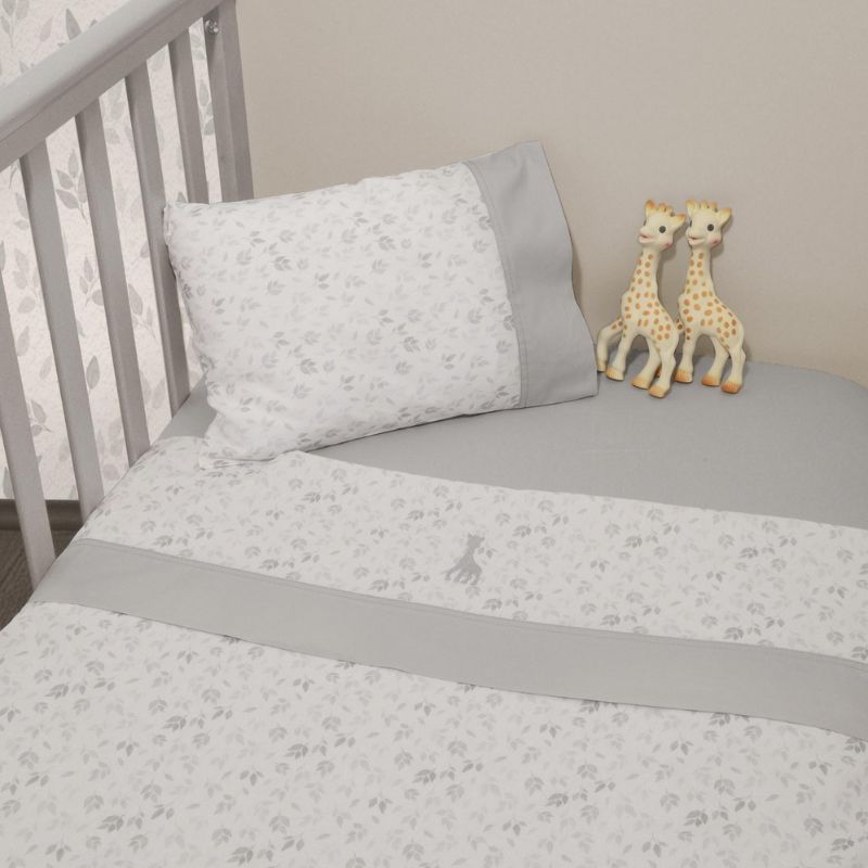 Sophie La Girafe Σετ Σεντόνια Κούνιας Με Λάστιχο 3 τμχ 70cm * 140cm Σχ. 507 Γκρι