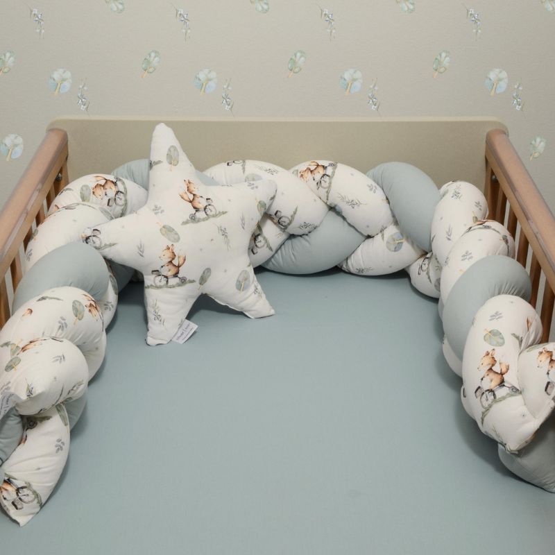 Baby Oliver Πλεξούδα Τριπλής Όψης 20*200cm Σχ. 423 Μέντα