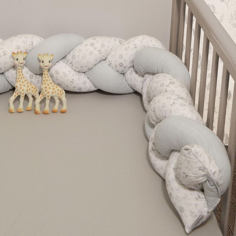 Sophie La Girafe Πλεξούδα Τριπλής Όψης 20cm * 190cm Σχ. 507 Γκρι