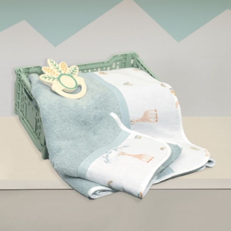 Sophie La Girafe Σετ Πετσέτες 30*50cm & 70*120cm 2 τμχ Σχ. 503 Μέντα