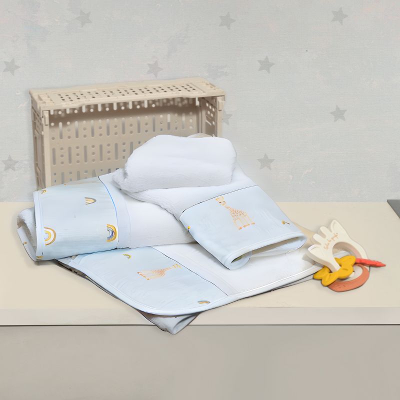 Sophie La Girafe Σετ Πετσέτες 30*50cm & 70*120cm 2 τμχ Σχ. 504 Γαλάζιο