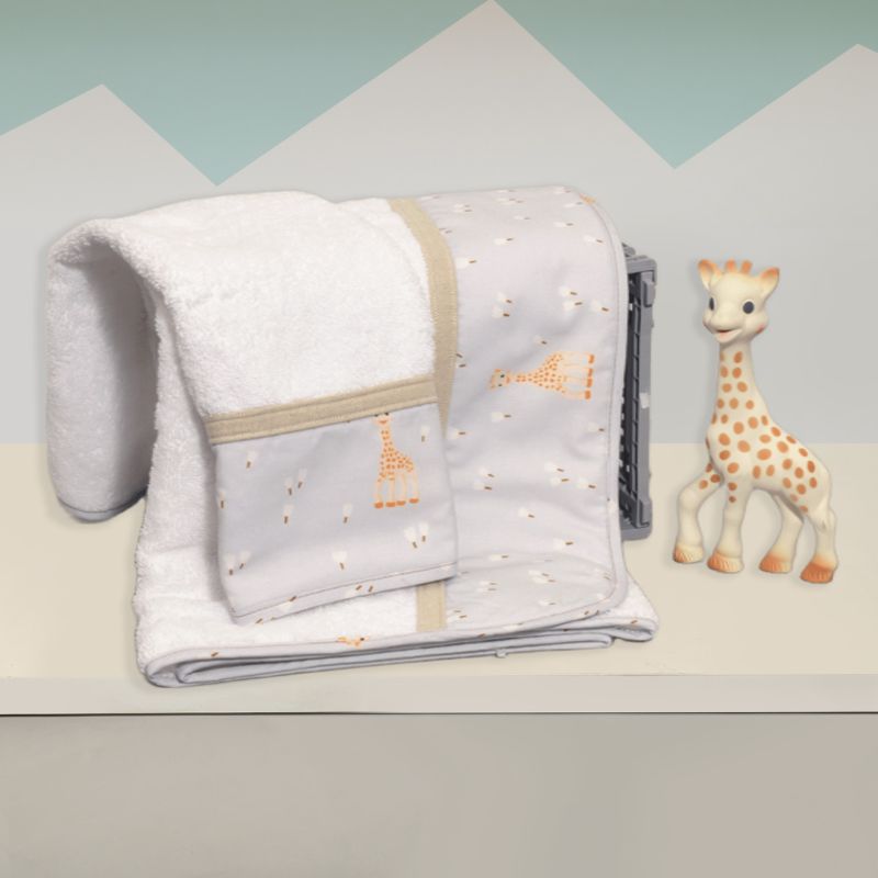 Sophie La Girafe Σετ Πετσέτες 30*50cm & 70*120cm 2 τμχ Σχ. 505 Γκρι
