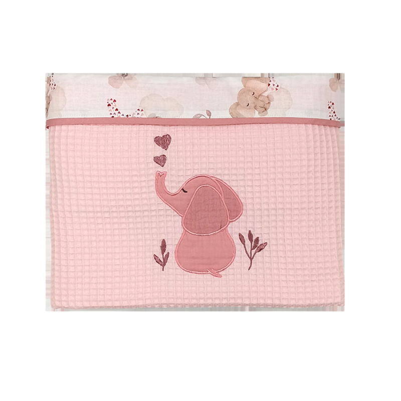 Baby Star Κουβέρτα Πικέ 100*150cm Elephant Ροζ
