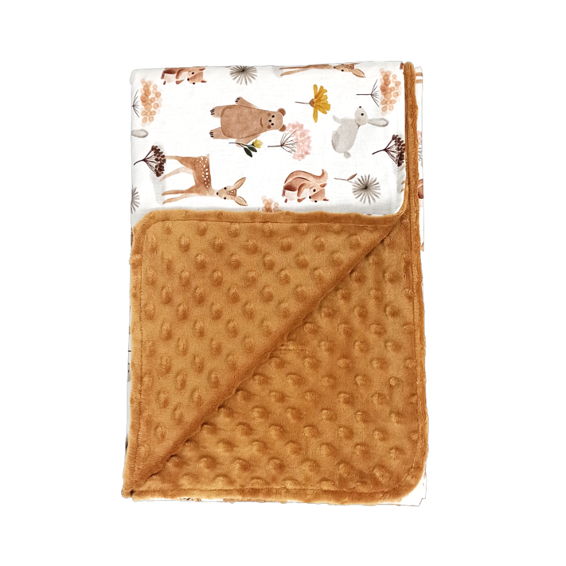 Baby Star Κουβέρτα Minky Forest Κάμελ Large