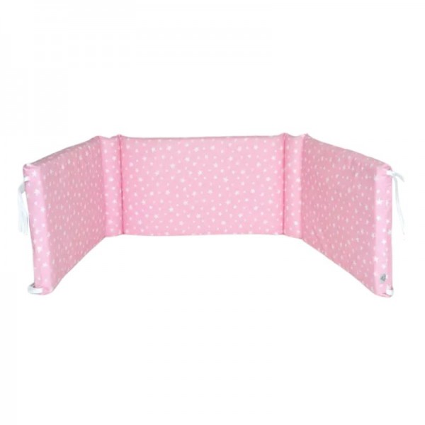 Baby Star Πάντα 40cm * 200cm Ροζ Με Λευκά Αστέρια