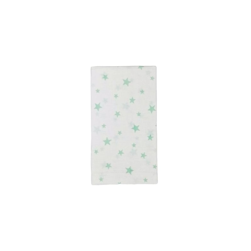 Baby Star Μαξιλαροθήκη 35*45cm Λευκή Με Μέντα Αστέρια