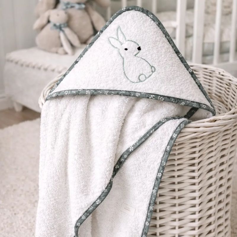 Baby Star Μπουρνούζι 95*95cm Larvik Λευκό