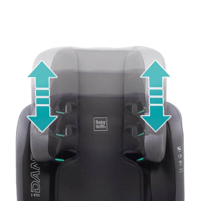 Babyauto Dantia i-Fix Κάθισμα Αυτοκινήτου 100-150cm Black Cross Embossed 