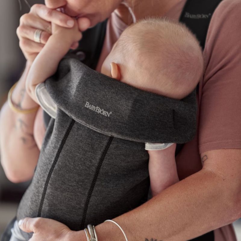 BabyBjorn Mini 3D Jersey Μάρσιπος 3.2–8kg Charcoal Grey