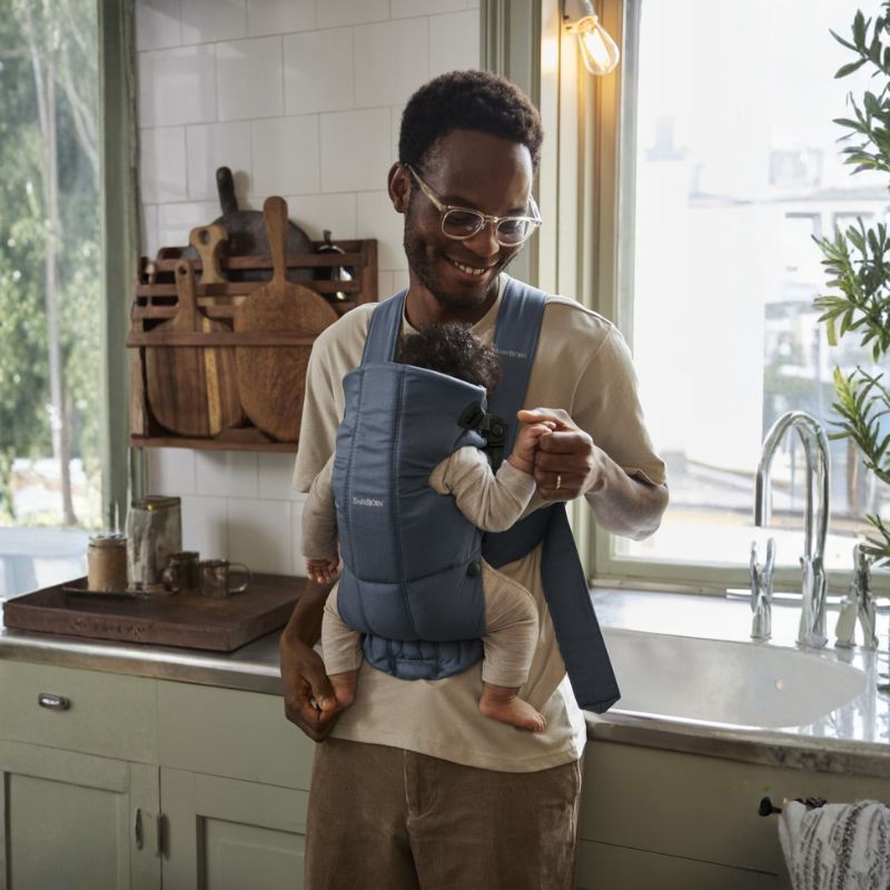 BabyBjorn Mini Woven Μάρσιπος Για 3-11kg Vintage Indigo