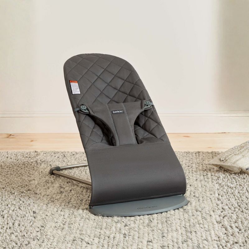 BabyBjorn Bliss Woven Βρεφικό Ρηλάξ Για 3.5-13kg Classic Quilt Anthracite