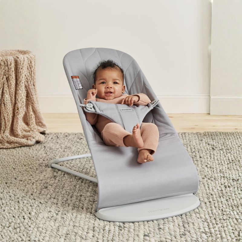 BabyBjorn Bliss Woven Βρεφικό Ρηλάξ Για 3.5-13kg Petal Quilt Light Gray