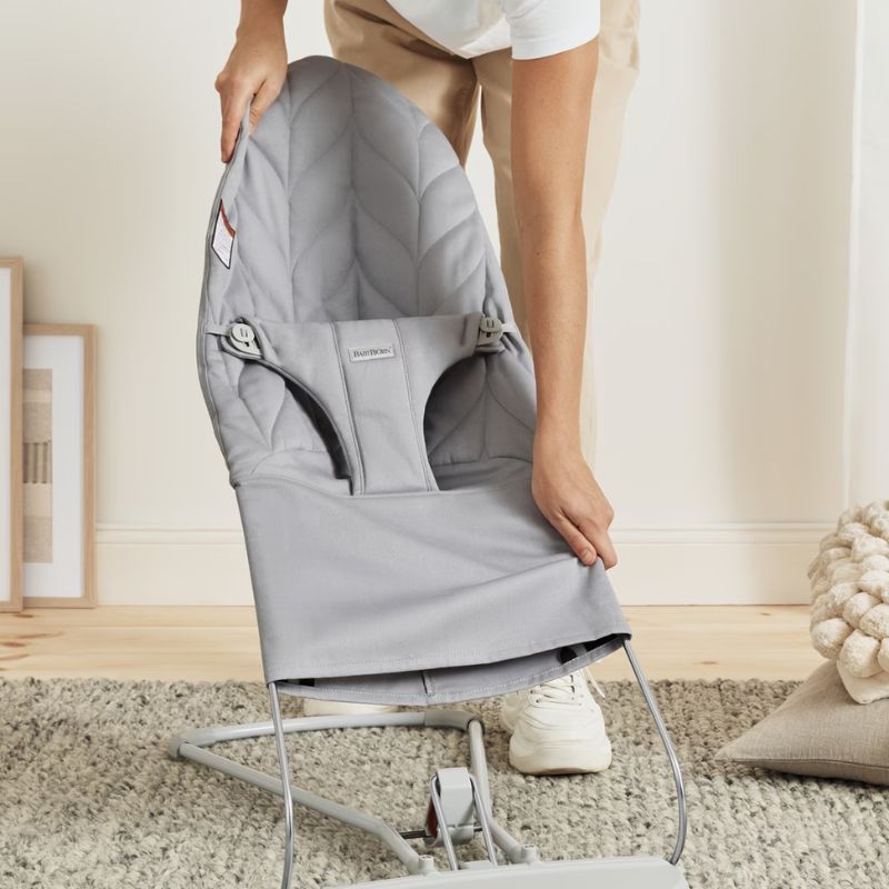 BabyBjorn Bliss Woven Βρεφικό Ρηλάξ Για 3.5-13kg Petal Quilt Light Gray