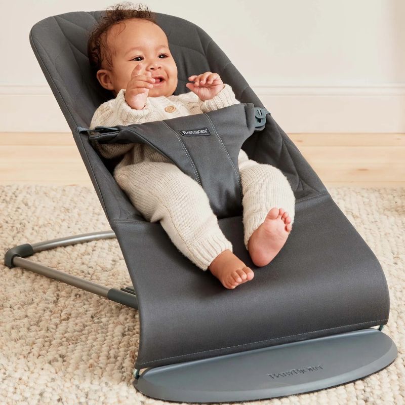 BabyBjorn Bliss Ρηλάξ Από Ύφασμα Πετάλ Quilt Anthracite