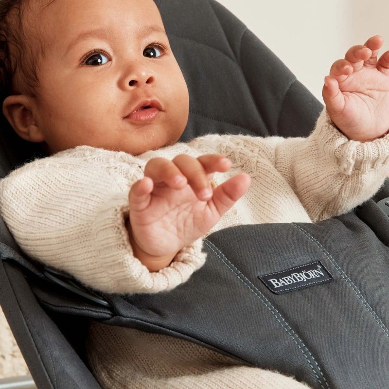 BabyBjorn Bliss Ρηλάξ Από Ύφασμα Πετάλ Quilt Anthracite