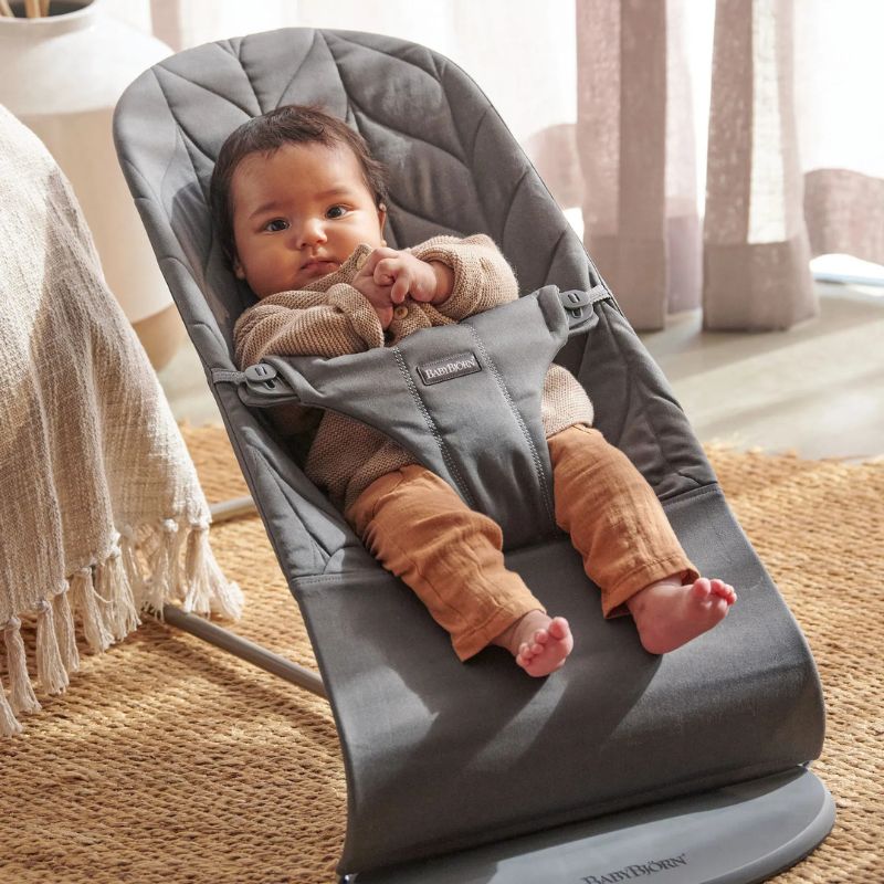 BabyBjorn Bliss Ρηλάξ Από Ύφασμα Πετάλ Quilt Anthracite