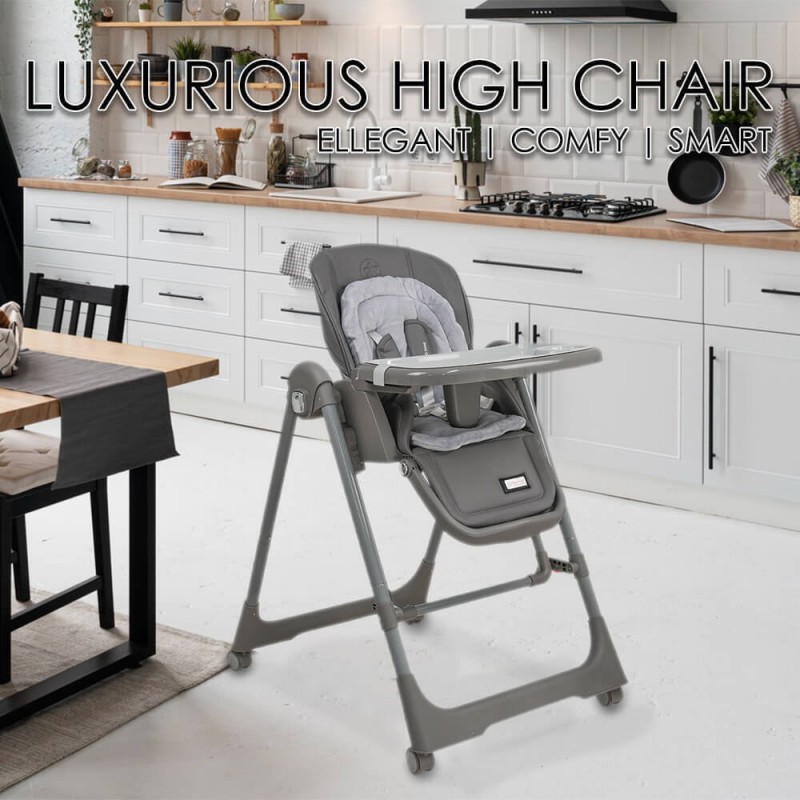 Bebe Stars Nuovo Αναδιπλούμενο Καρεκλάκι Φαγητού 2 in 1 Grey