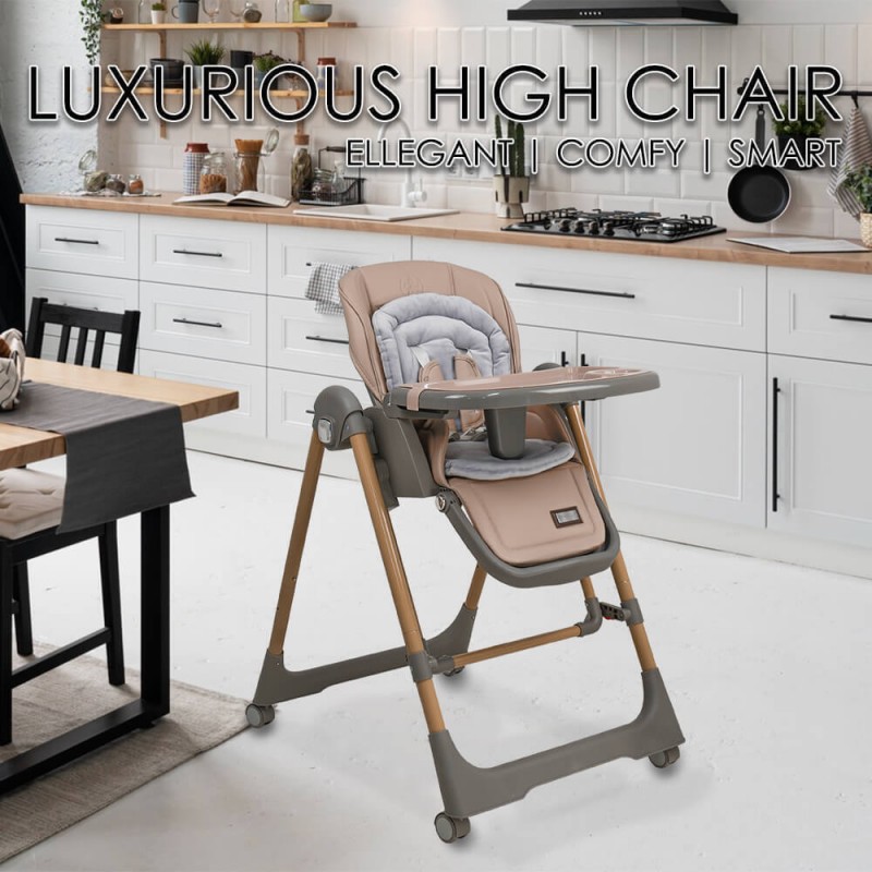 Bebe Stars Nuovo Αναδιπλούμενο Καρεκλάκι Φαγητού 2 in 1 Mocha