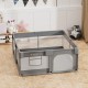 Bebe Stars Πάρκο για μωρά τετράγωνο 150×150 Playzen Grey 880-100