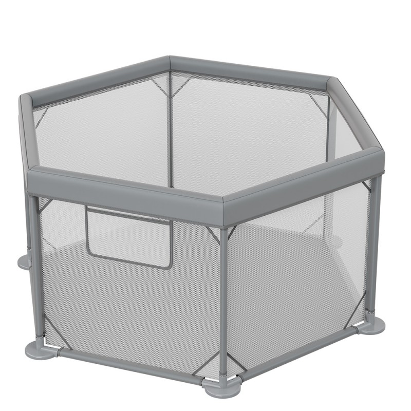 Bebe Stars Παρκοκρέβατο Πολύγωνο Nestilo Grey 889-100