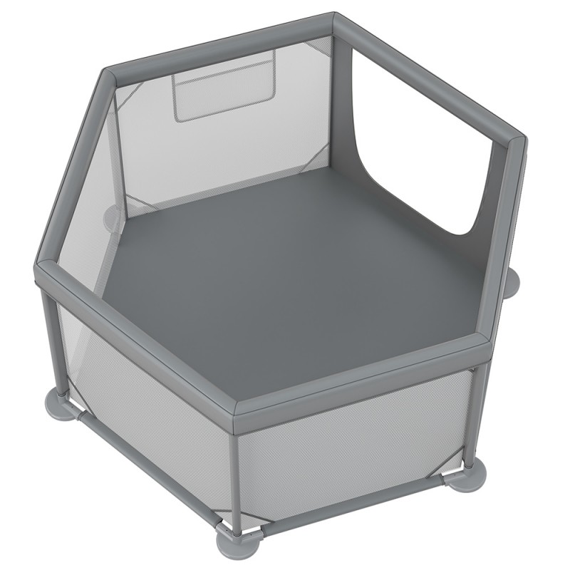 Bebe Stars Παρκοκρέβατο Πολύγωνο Nestilo Grey 889-100