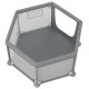 Bebe Stars Παρκοκρέβατο Πολύγωνο Nestilo Grey 889-100