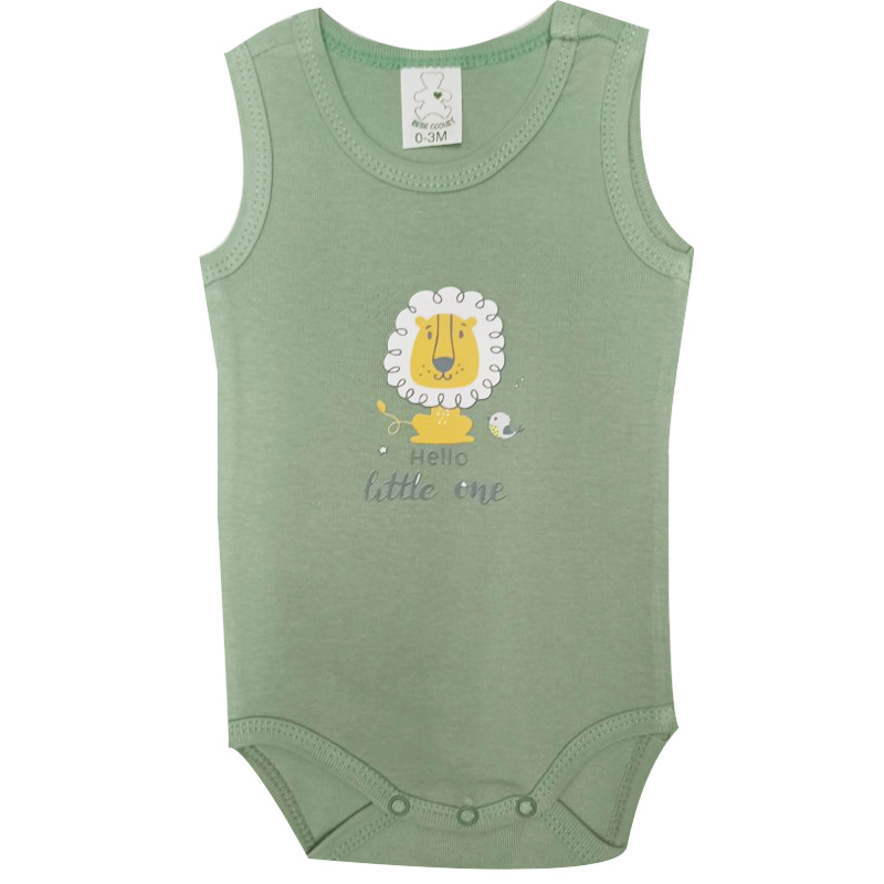 Bebecooney Αμάνικο Φορμάκι-Εσώρουχο Λιοντάρι Ελιά 6-9 Μηνών 3903