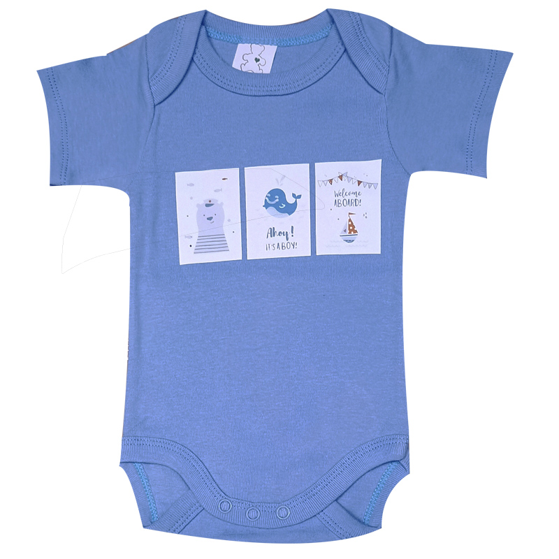 Bebecooney Κοντομάνικο Φορμάκι-Εσώρουχο Ναυτικό Σιέλ Σκούρο 0-3 Μηνών 3910