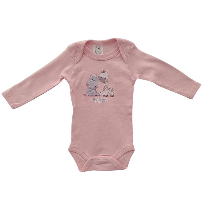 Bebecooney Μακρυμάνικο Φορμάκι-Εσώρουχο Best Friends Σομών 0-3 Μηνών 4701