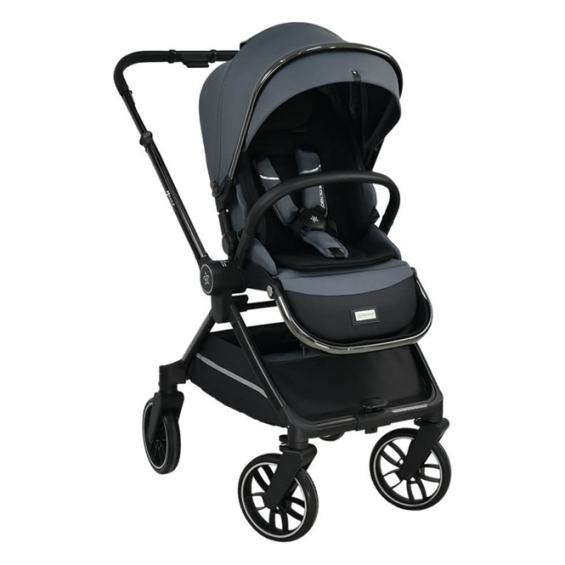 Bebestars Πολυκαρότσι Mirage 2σε1 με Αυτόματο Μηχανισμό Quick–Twist Grey