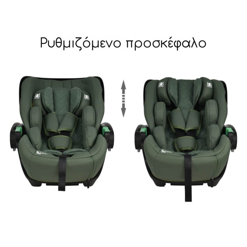 Bebe Stars Mythos Πολυκαρότσι 3-Σε-1 Με Κάθισμα Αυτοκινήτου Baby i-Size 40-87cm Forest Green