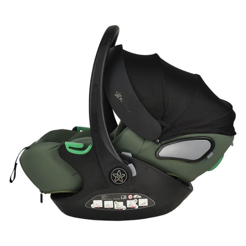 Bebe Stars Mythos Πολυκαρότσι 3-Σε-1 Με Κάθισμα Αυτοκινήτου Baby i-Size 40-87cm Forest Green