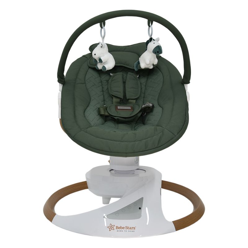 Bebe Stars Snuggle 2-Σε-1 Ηλεκτρική Κούνια Ρηλάξ Forest Green