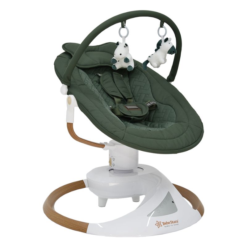 Bebe Stars Snuggle 2-Σε-1 Ηλεκτρική Κούνια Ρηλάξ Forest Green