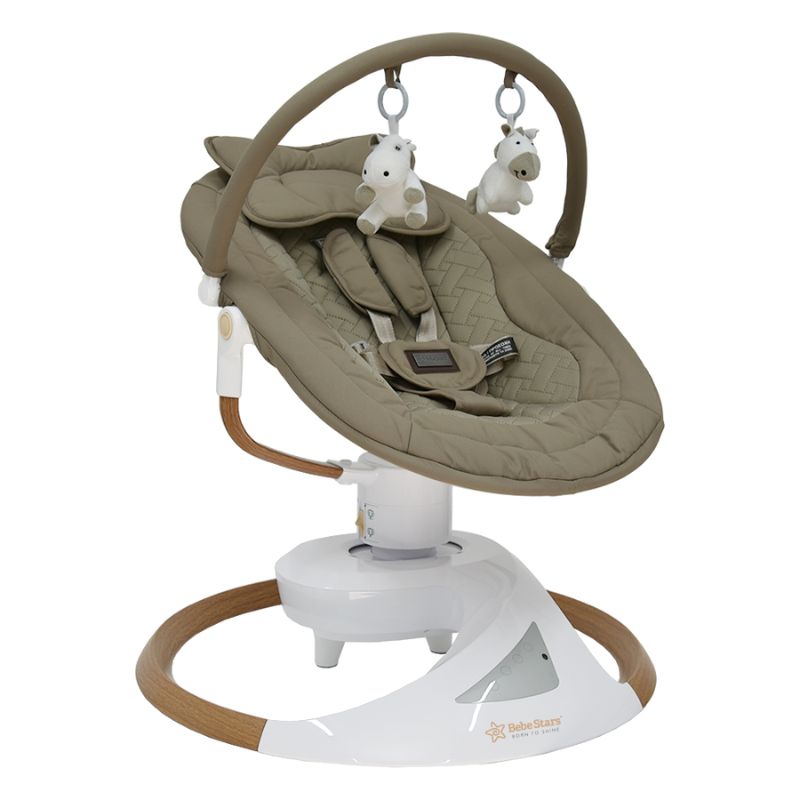 Bebe Stars Snuggle 2-Σε-1 Ηλεκτρική Κούνια Ρηλάξ Natural Beige