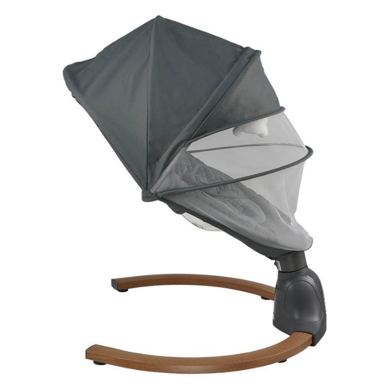 Bebe Stars Fluffy Ηλεκτρική Κούνια Ρηλάξ Smoked Grey