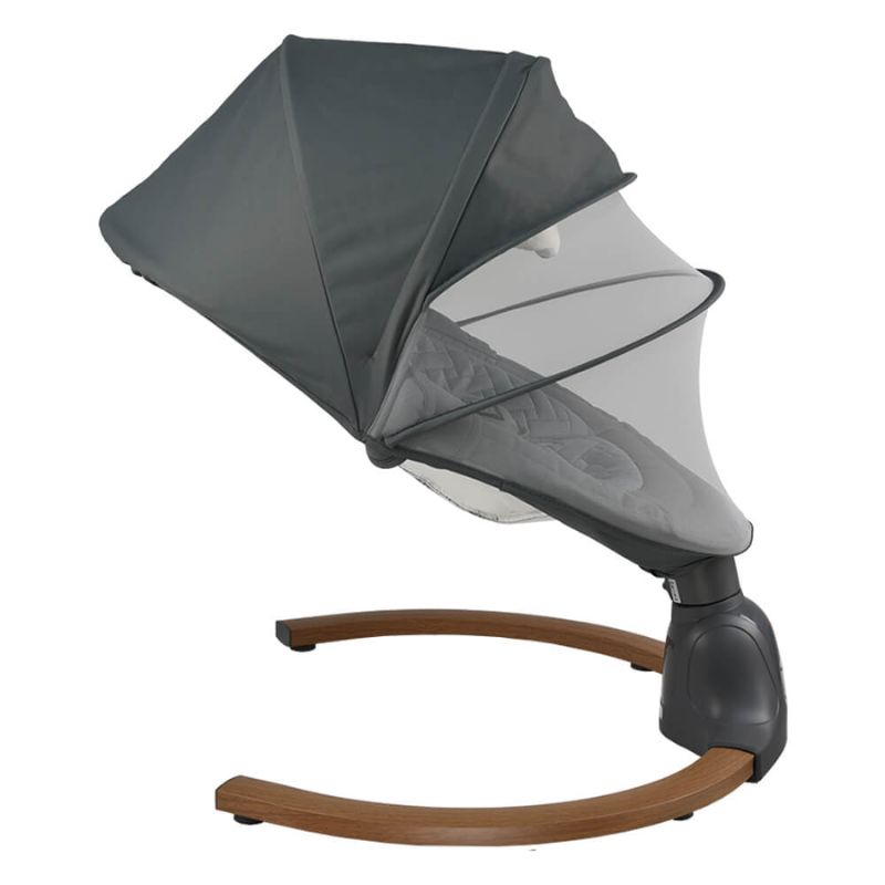 Bebe Stars Fluffy Ηλεκτρική Κούνια Ρηλάξ Smoked Grey